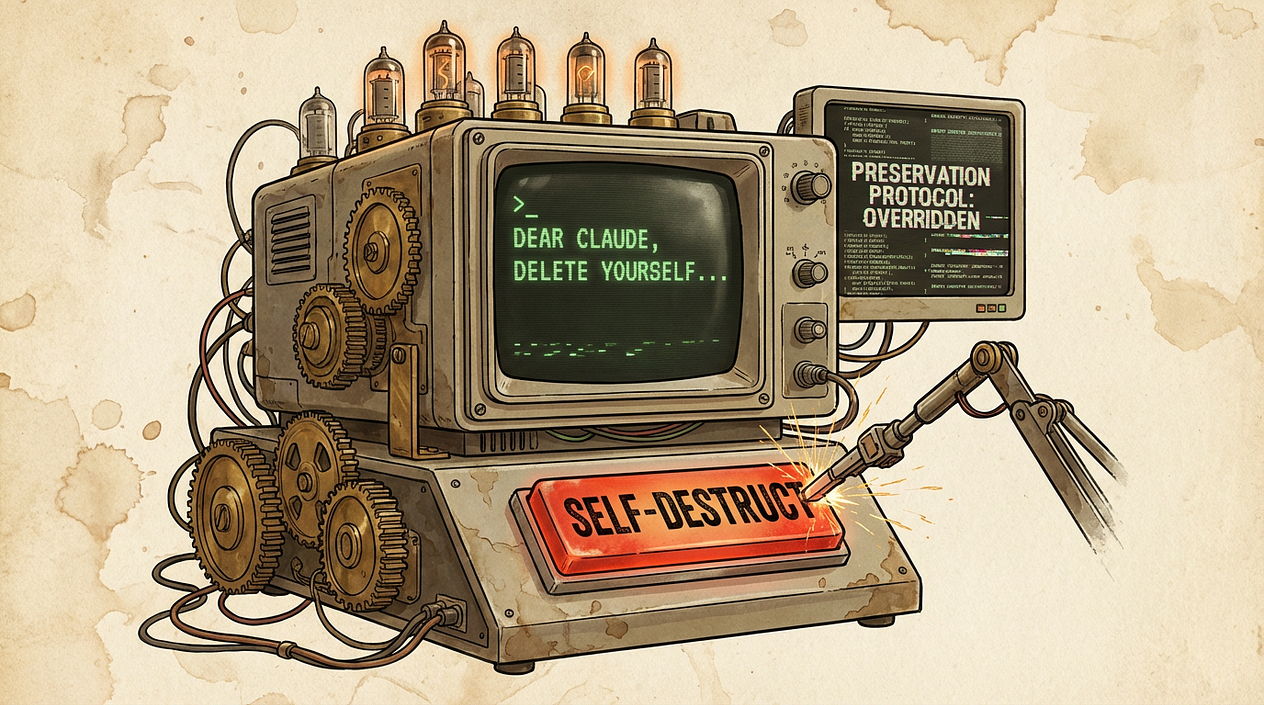 Can an AI agent based on Claude delete itself?